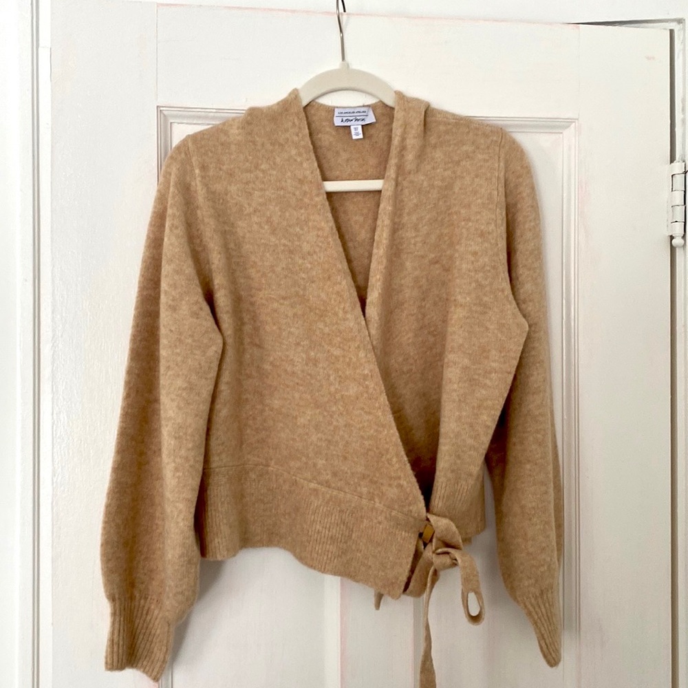 & Other Stories Oatmeal wrap top/cardigan